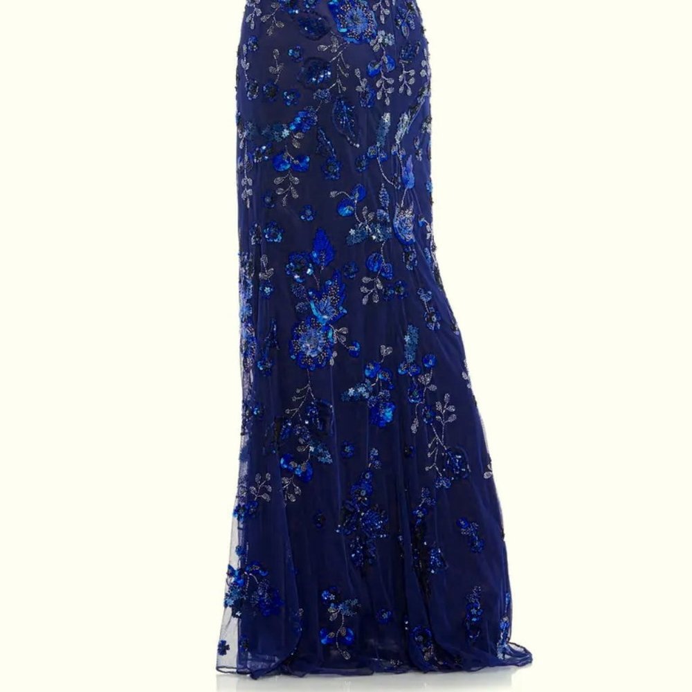 Mac Duggal Midnight Blue Embellished Maxi Dress - Picture 4 of 5